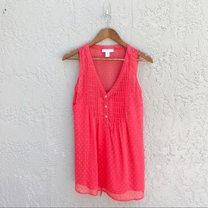 Motherhood Maternity Coral Pink Sleeveless Blouse
